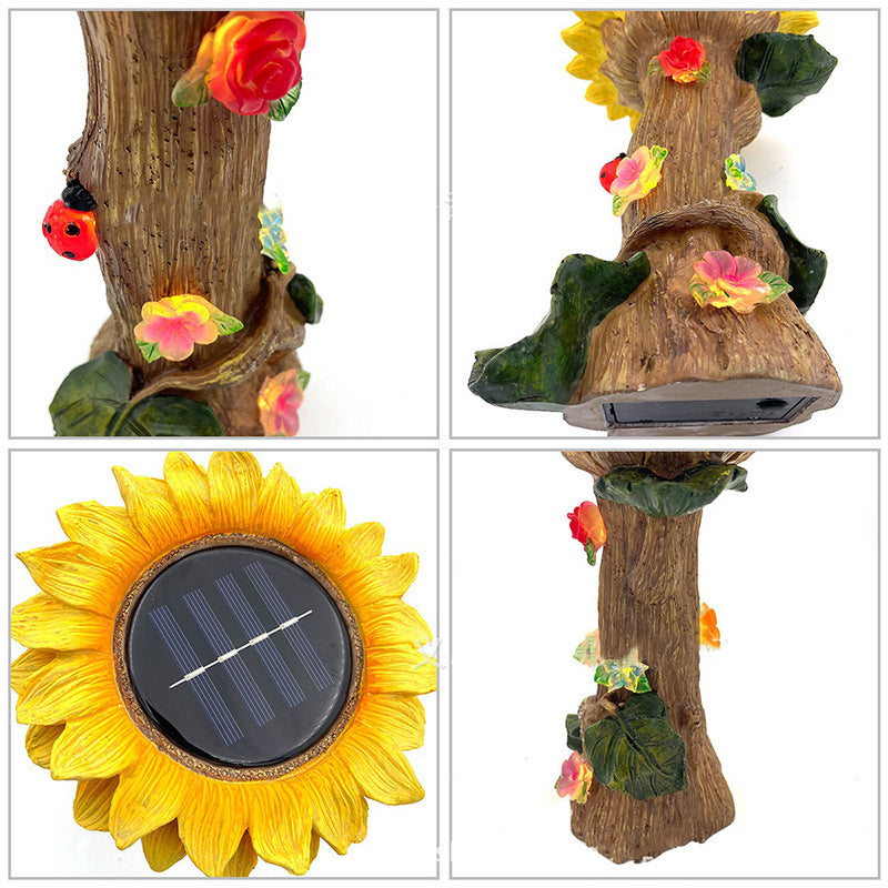 Solar Garden Ornament, Solar Sunflower Light, Solar Garden Decoration