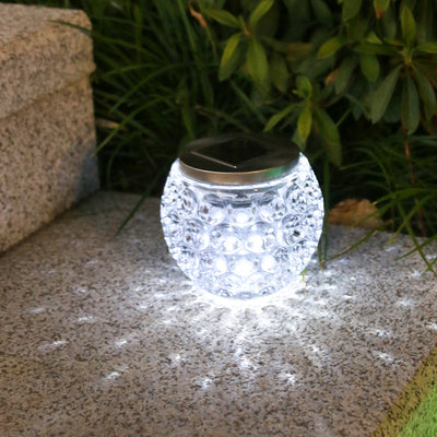 Solar Wishing Glass Ball Decking Light - Set of 4