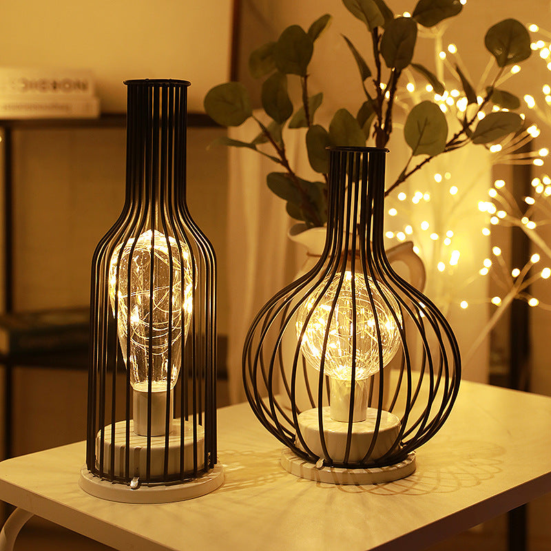 Wine Bottle And Pot Night Light, Bar Table Light