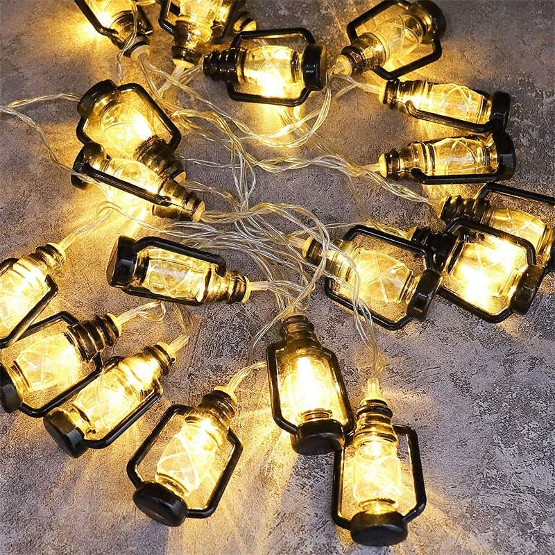 Mini Kerosene Lamp Retro LED String Light