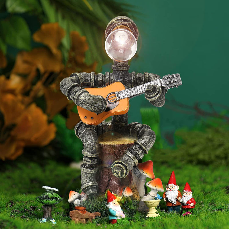 Solar Garden Ornament, Solar Robot Light, Solar Garden Decoration