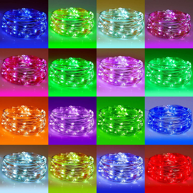 Color Changing Twinkle Light String Lights, USB & Battery Powered Fairy Lights