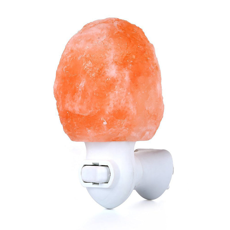 Plug In Salt Night Light, Mini Hand Carved Himalayan Salt Light