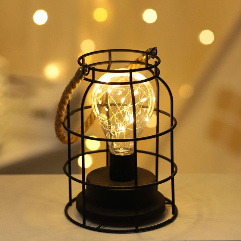 Iron Frame Night Light, Portable Night Light