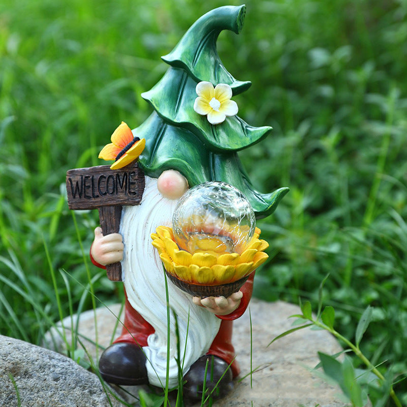 Solar Garden Ornament, Solar Whitebeard Dwarf Light, Solar Garden Decoration