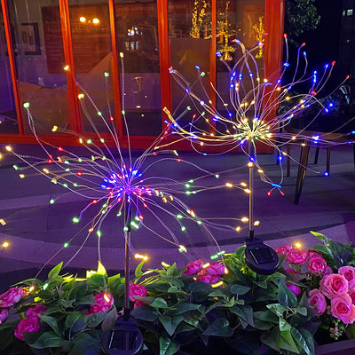 Solar Garden Light, Solar Firework Light, Solar Garden Decoration - Set Of 2