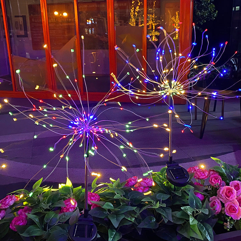 Solar Garden Light, Solar Firework Light, Solar Garden Decoration - Set Of 2