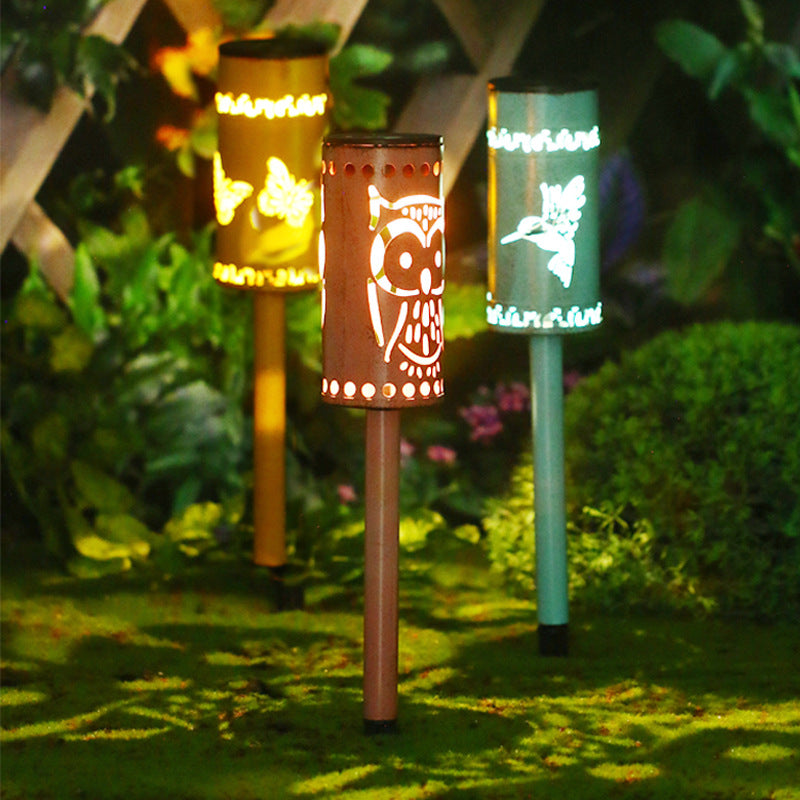 Solar Garden Light, Solar Iron Light, Solar Garden Decoration - Set Of 2