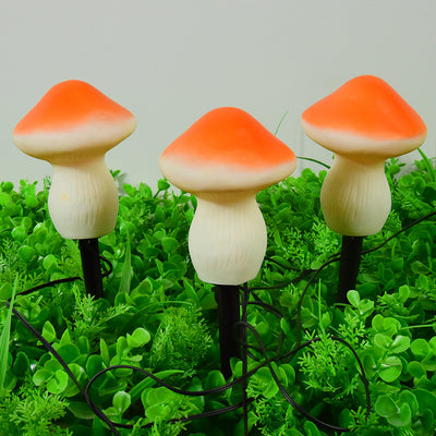 Solar Garden Light, Solar Mushroom Light, Solar Garden Decoration - Set Of 3