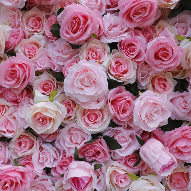 Pink Roses Light Pink Roses Cloth Roll Up Flower Wall Fabric Hanging Curtain Plant Wall Event Party Wedding Backdrop