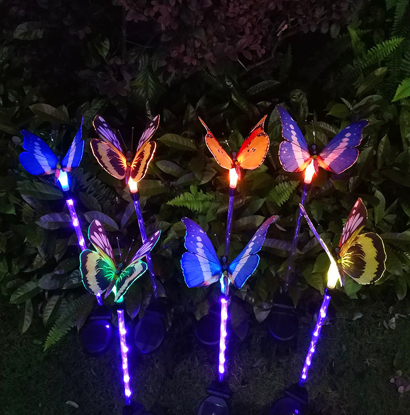 Solar Garden Light, Solar Butterfly Light, Solar Garden Decoration - Set Of 3