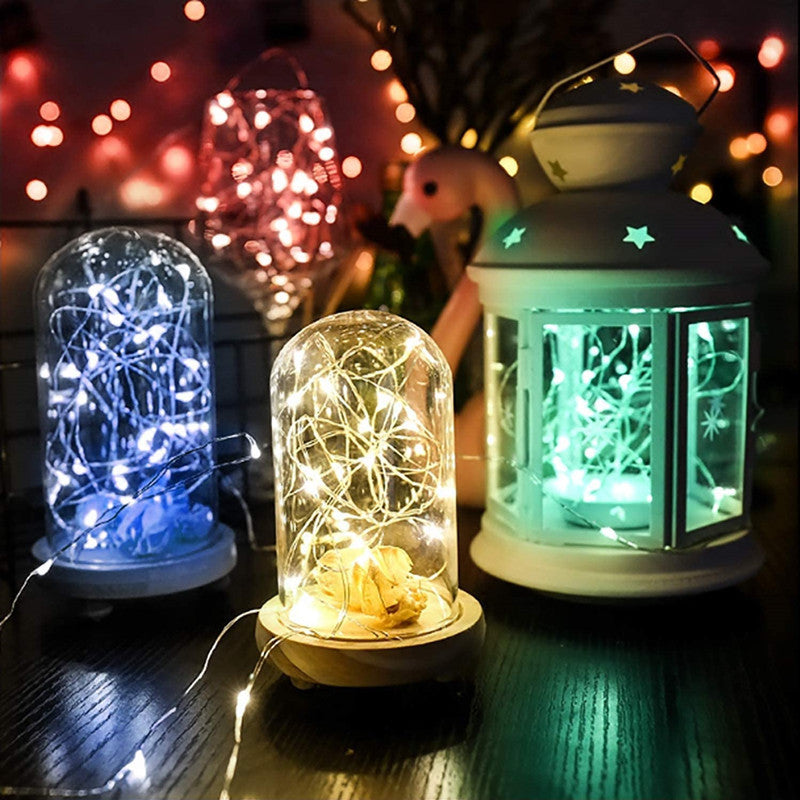 Color Changing Twinkle Light String Lights, USB & Battery Powered Fairy Lights