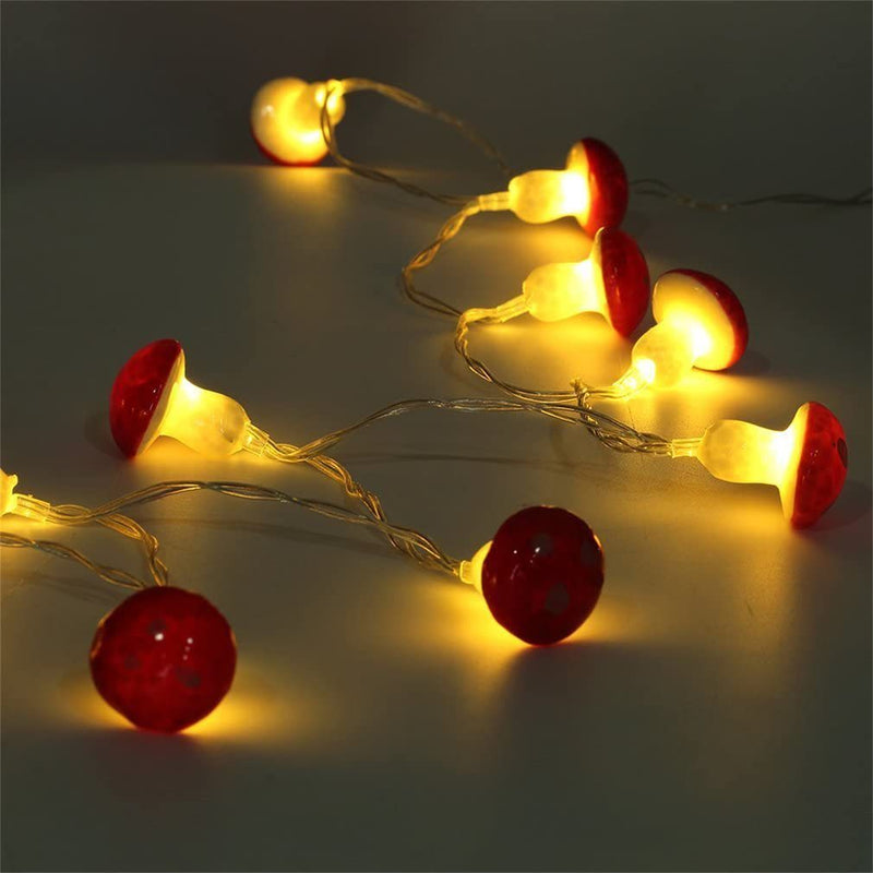 40 LEDs Mushroom String Light Lamp Fairy Lights