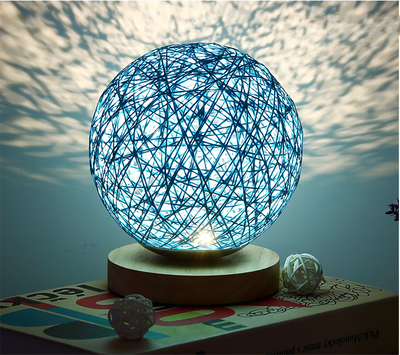 Planet Night Light - Round Wooden Base