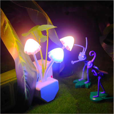 Plug In Night Light, Mini Hand Flower Night Light