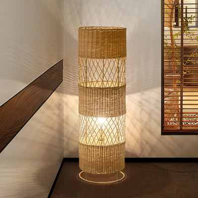 Rattan Floor Lamp, Japanese Bedroom Light, Living Room Light