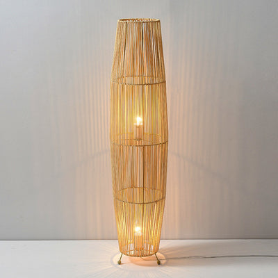 Rattan Floor Lamp, Japanese Bedroom Light, Living Room Light