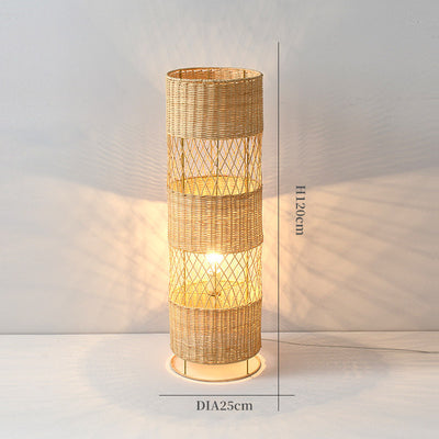 Rattan Floor Lamp, Japanese Bedroom Light, Living Room Light