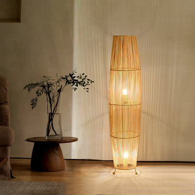 Rattan Floor Lamp, Japanese Bedroom Light, Living Room Light