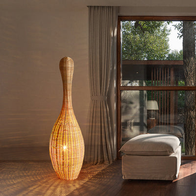 Rattan Floor Lamp, Japanese Bedroom Light, Living Room Light