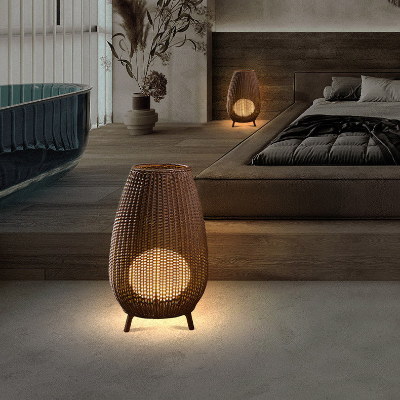 Retro Bamboo Floor Lamp, Living Room Light, Bedroom Light