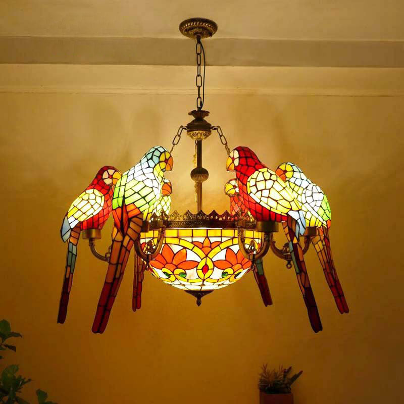 Retro European Tiffany Lamp, Pendant Light, Living Room Light