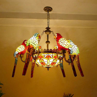 Retro European Tiffany Lamp, Pendant Light, Living Room Light