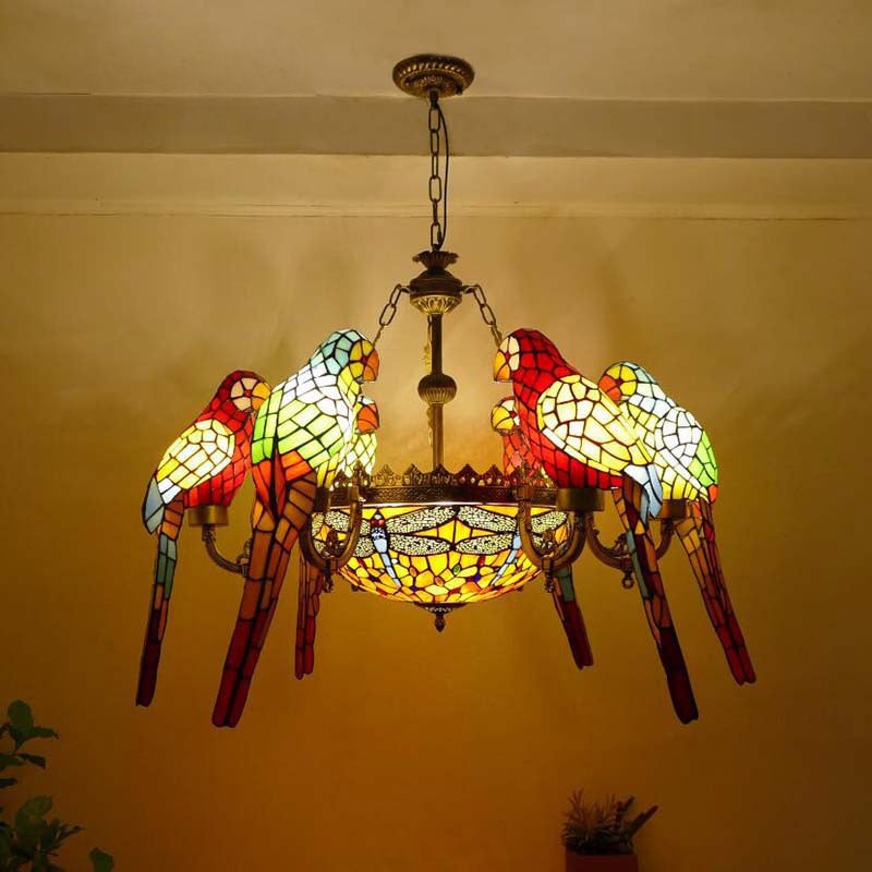 Retro European Tiffany Lamp, Pendant Light, Living Room Light