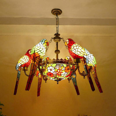 Retro European Tiffany Lamp, Pendant Light, Living Room Light