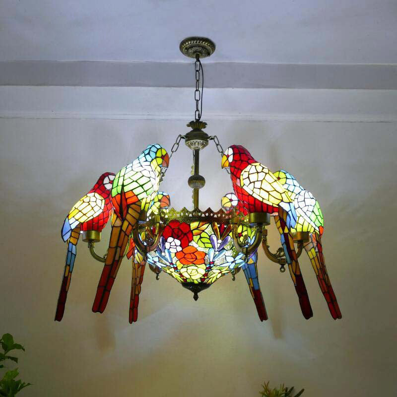 Retro European Tiffany Lamp, Pendant Light, Living Room Light