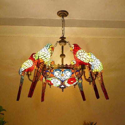 Retro European Tiffany Lamp, Pendant Light, Living Room Light