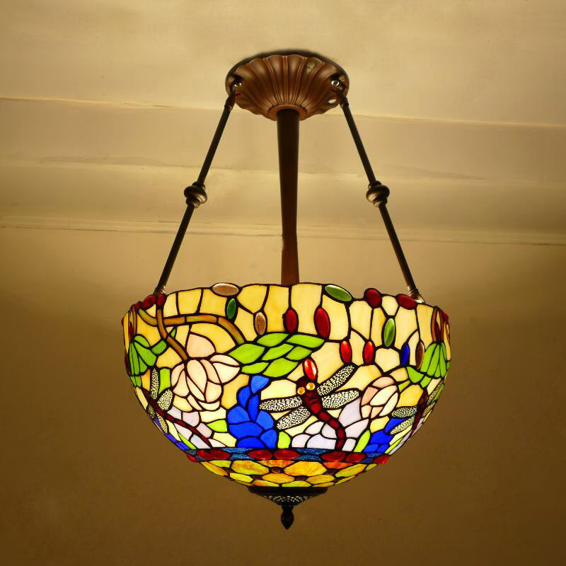 Retro Glass Pendant Light, European Style Light, Living Room Light