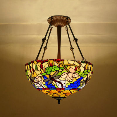 Retro Glass Pendant Light, European Style Light, Living Room Light