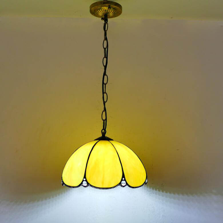 Retro Tiffany Lamp, Glass Pendant Light, Bedroom Light