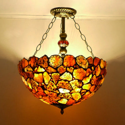 Retro Tiffany Lamp, Iron Pendant Light, Bedroom Light