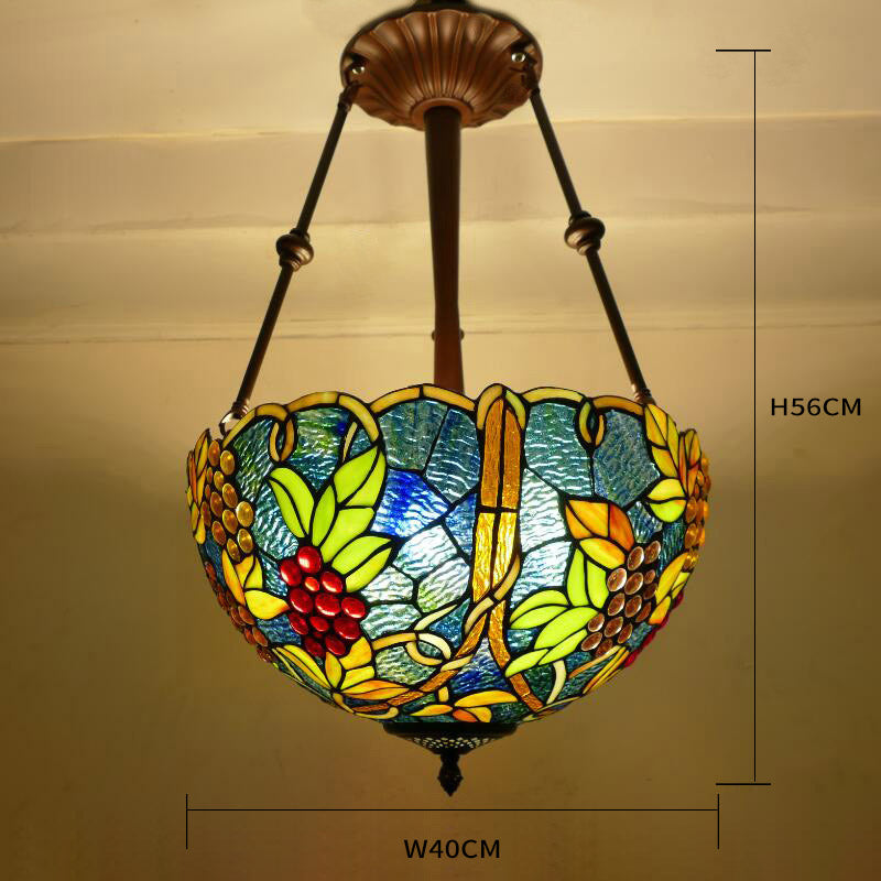 Retro Tiffany Lamp, Pendant Light, Hotel Light