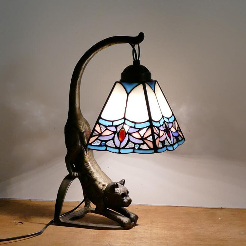 Retro Tiffany Table Lamp, Bedroom Light, Living Room Light