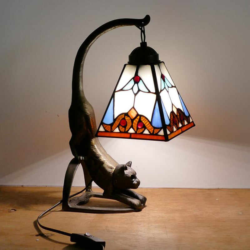 Retro Tiffany Table Lamp, Bedroom Light, Living Room Light