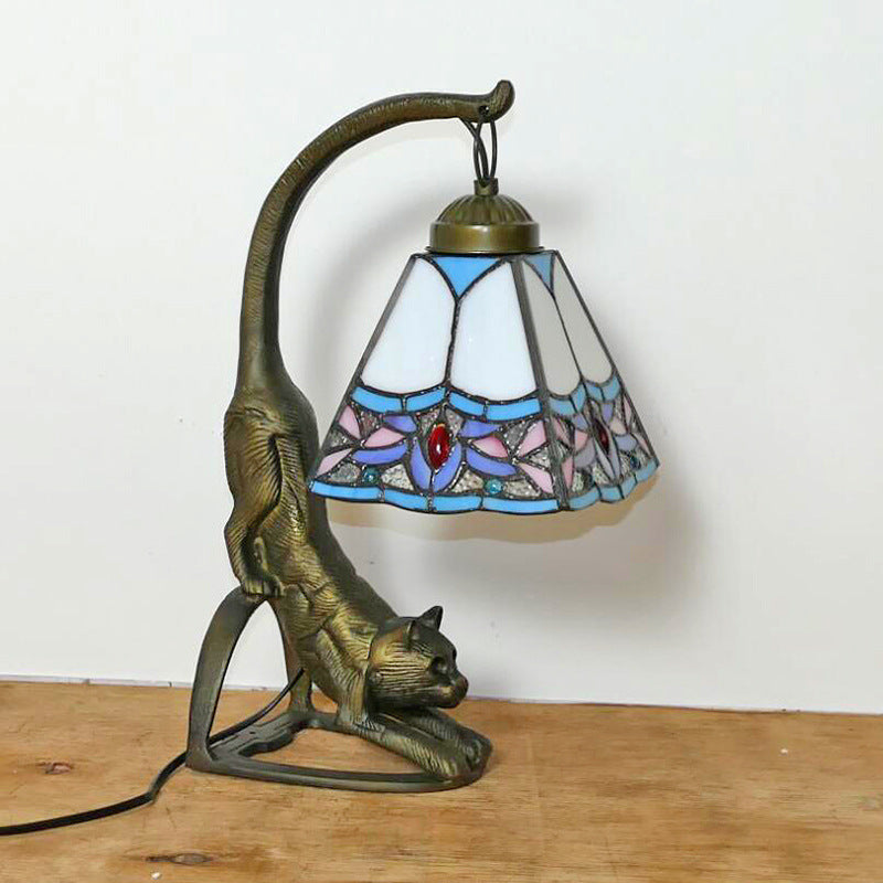 Retro Tiffany Table Lamp, Bedroom Light, Living Room Light