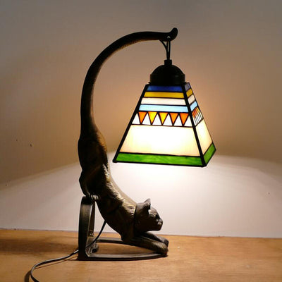 Retro Tiffany Table Lamp, Scandinavian Living Room Light, Bedroom Light