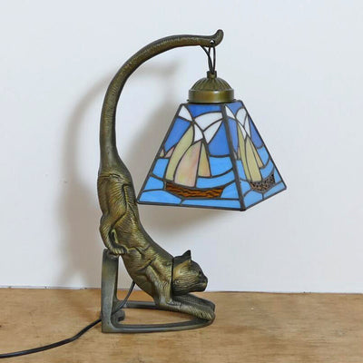 Retro Tiffany Table Lamp, Scandinavian Living Room Light, Bedroom Light