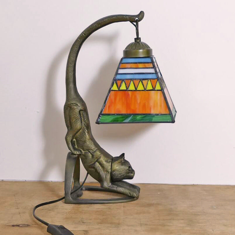 Retro Tiffany Table Lamp, Scandinavian Living Room Light, Bedroom Light