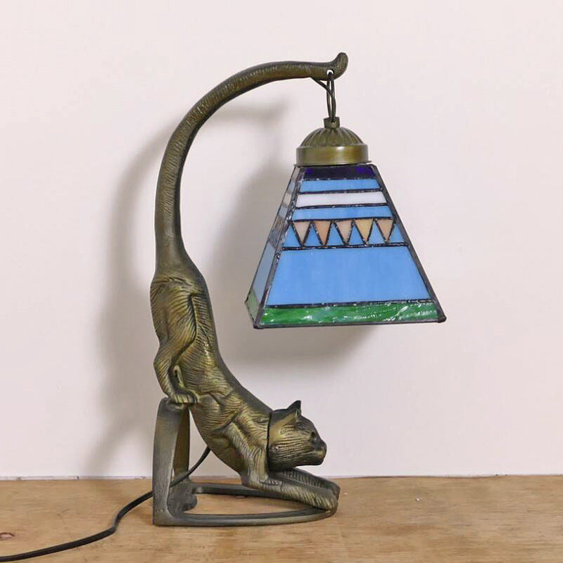 Retro Tiffany Table Lamp, Scandinavian Living Room Light, Bedroom Light