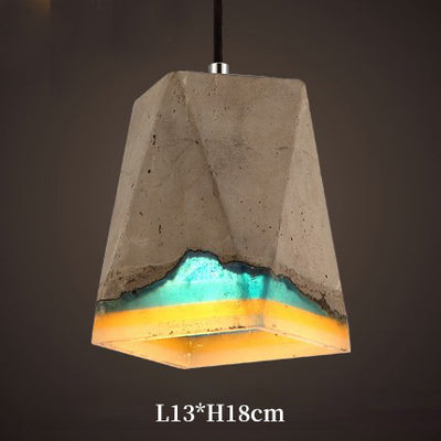 Rinbow Chandelier, Cement Pendant Light, Living Room Light, Dining Room Light