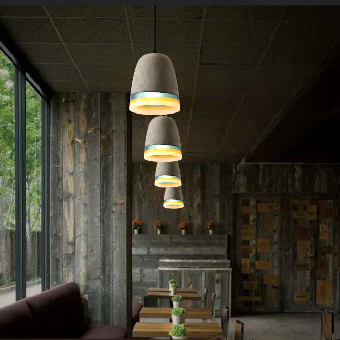 Rinbow Chandelier, Cement Pendant Light, Living Room Light, Dining Room Light