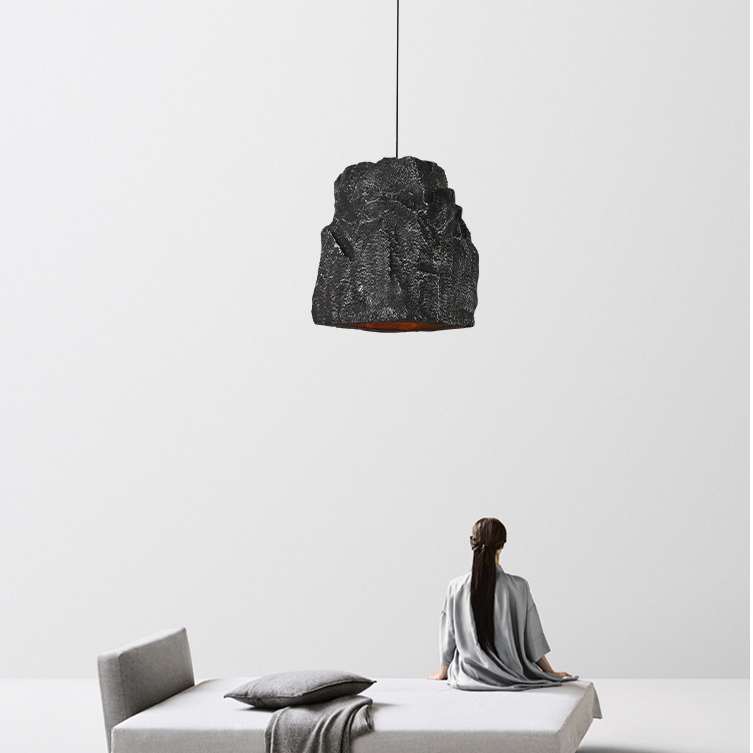 Rock Chandelier,  Artistic Handmade Pendant Light, Living Room Light, Dining Room Light