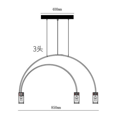 Scandinavian Arch Pendant Light, Dining Room Light, Living Room Light