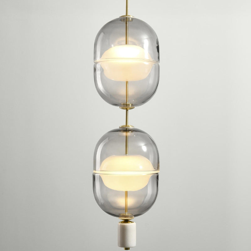 Scandinavian Glass Pendant Light, Dining Room Light, Living Room Light