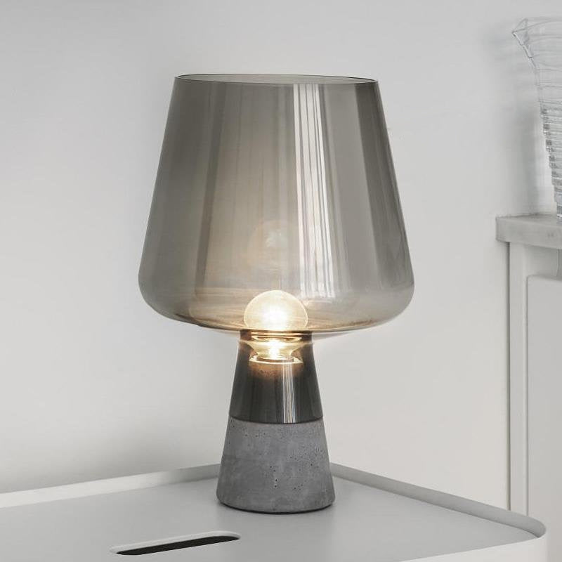 Scandinavian Glass Table Lamp, Simple Living Room Light, Reading Light