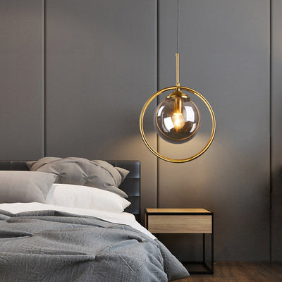 Scandinavian Modern Pendant Light, Glass Bedroom Light, Dining Room Light